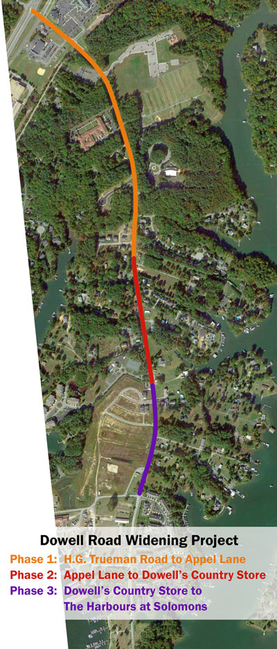 project map with three phases