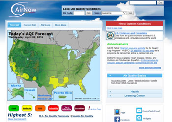 Air Now website