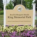 King Memorial Park Sign