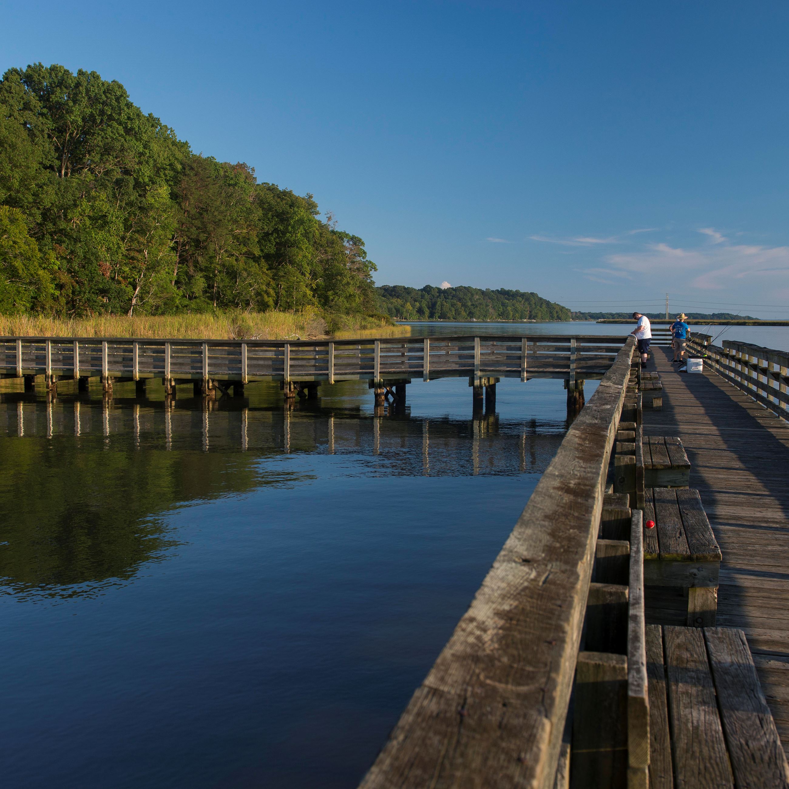 People on the dock at Kings Landing