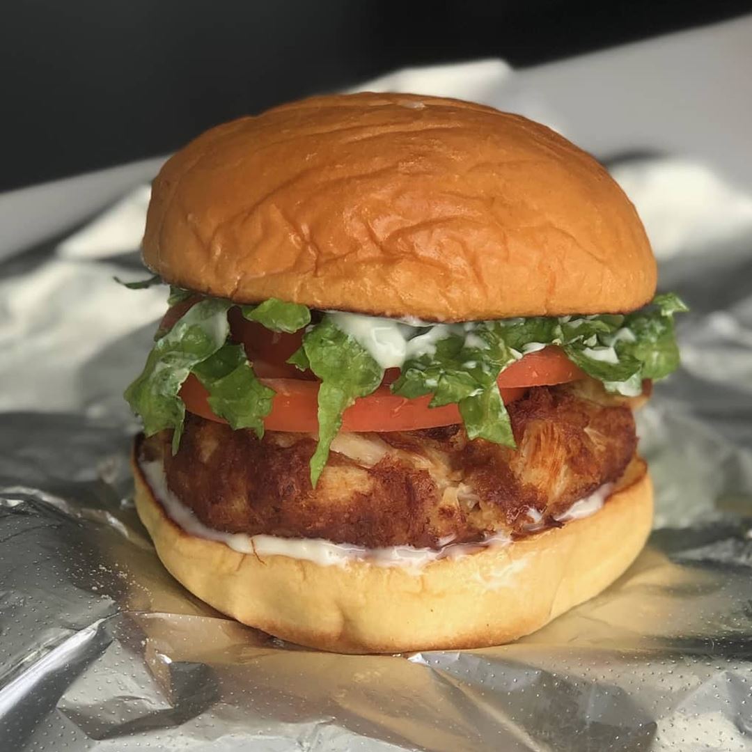 Crab cake sandwich