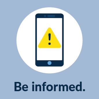 Be informed - phone alert icon