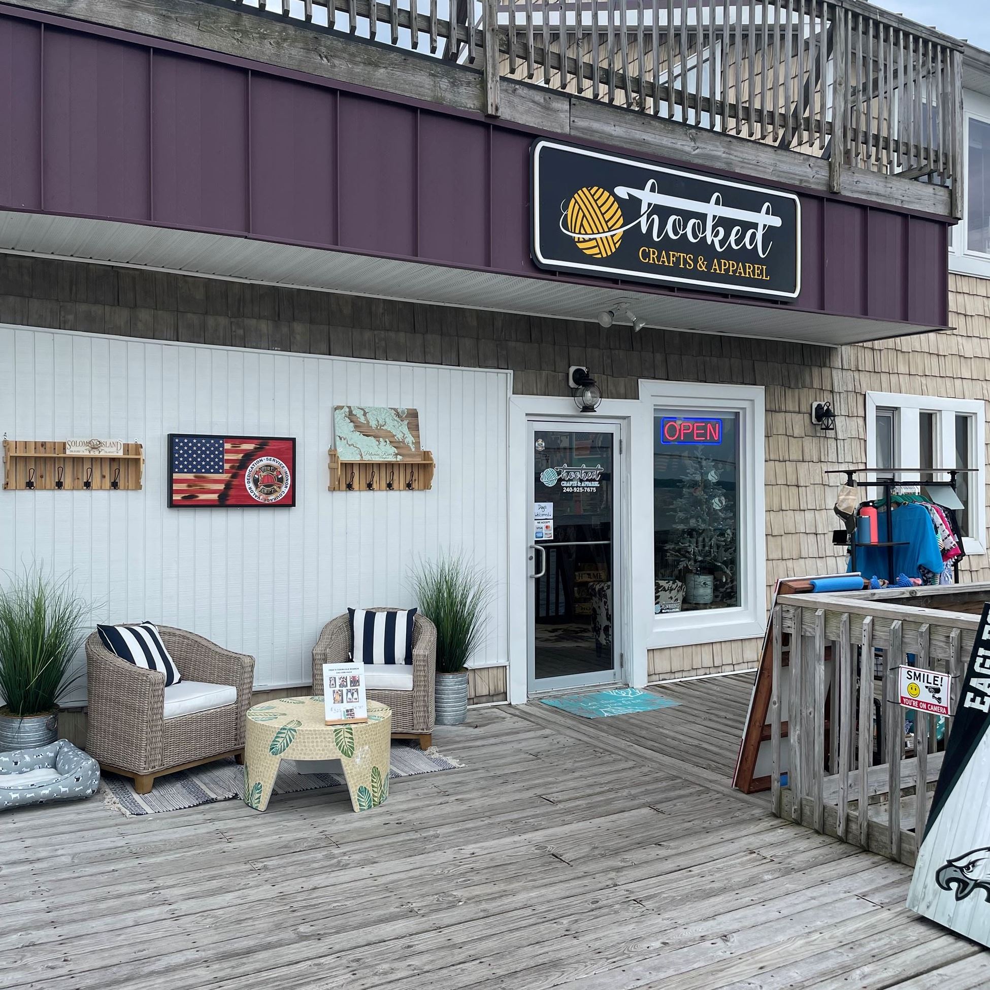 Hooked Crafts and Apparel Outside