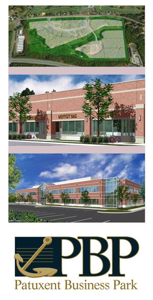 Patuxent Business Park logo and images of proposed design